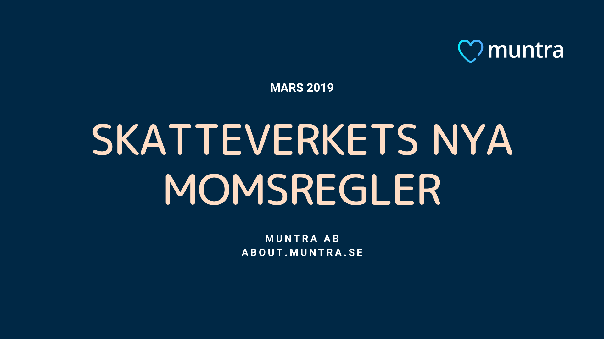 Skatteverkets nya momsregler